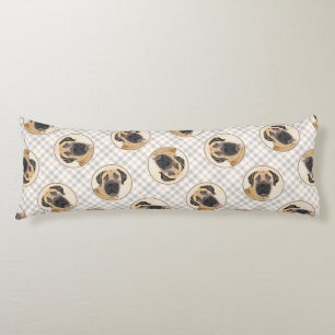 Boerboel Painting Fawn Red Mastiff Pet Dog Art Body Cushion