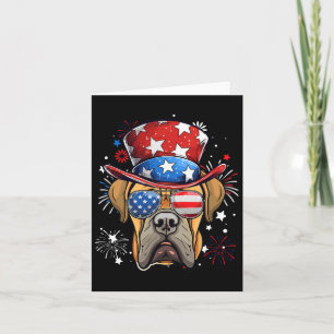 Boerboel Patriotic Usa Flag 4th Of July Dog Lover Card