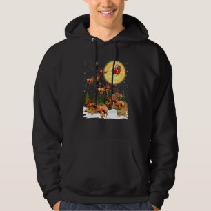 Boerboel Sleigh Christmas Decoration Santa Claus X Hoodie