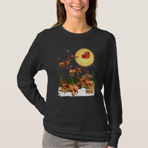 Boerboel Sleigh Christmas Decoration Santa Claus X T-Shirt