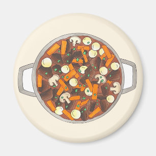 Boeuf Bourguignon Beef Burgundy Stew French Food Magnet