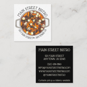 Boeuf Bourguignon French Bistro Restaurant Chef Square Business Card
