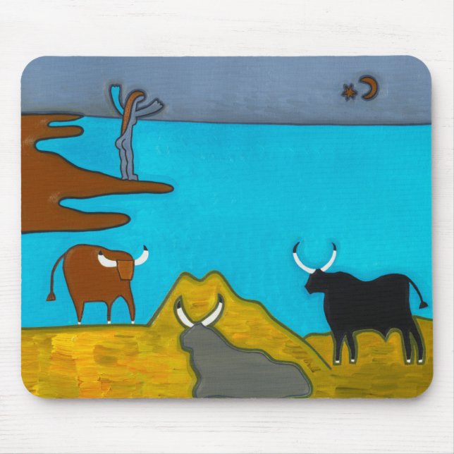 Boeufs d'Italie Mouse Pad (Front)