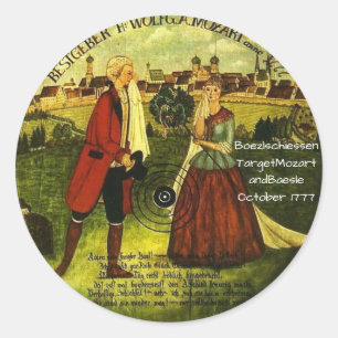 BoezlschiessenTargetMozartAndBaesle Classic Round Sticker