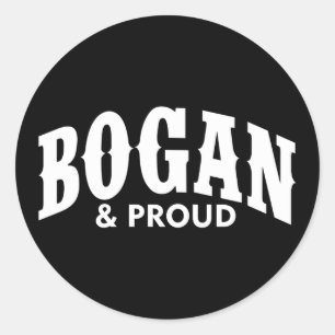 Bogan & Proud Classic Round Sticker