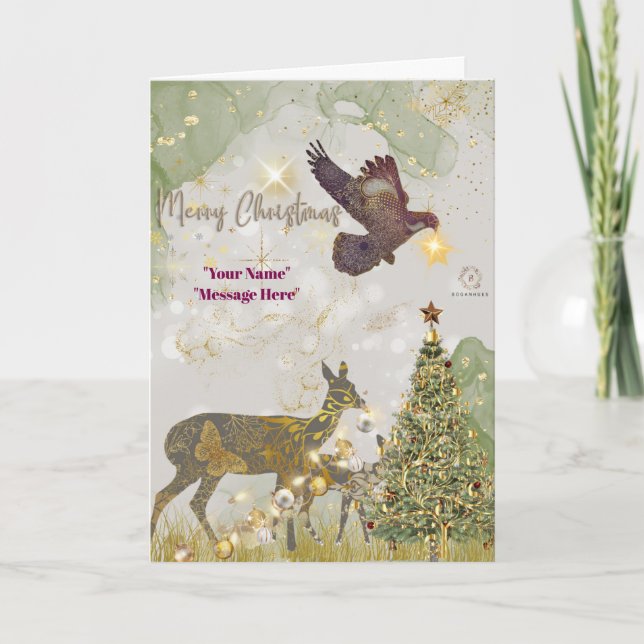 “Boganhues Luxury Print with Reindeer"  Card (Front)