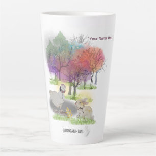 Boganhues Pipa & Marlow Print Latte Mug
