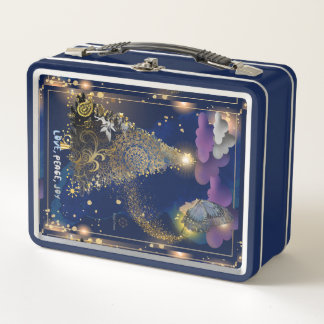 Boganhues Premium Print Christmas Theme Metal Lunch Box
