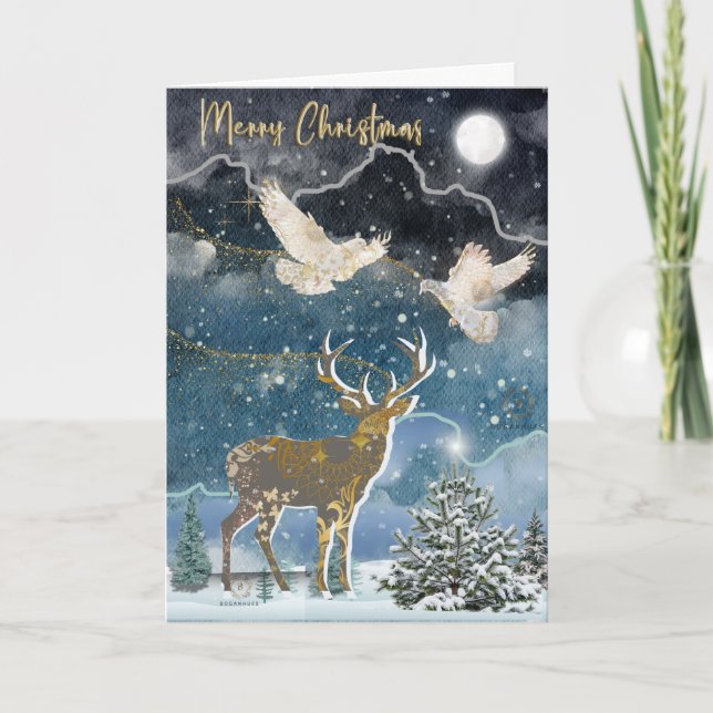 Boganhues Print Folded Greeting Card (Front)