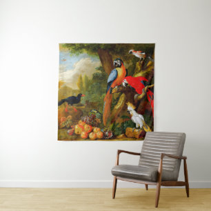 Bogdani Jakob Two Macaws a Cockatoo Tapestry