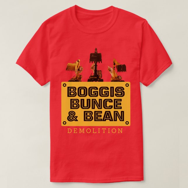 Boggis Bunce Bean Demolition FantasticFox T-Shirt (Design Front)