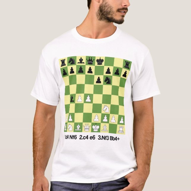 Bogo-Indian Defence Chess Openings Shirt Chess Gif (Front)