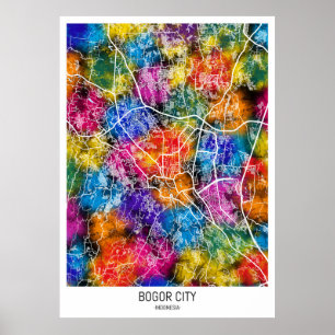 Bogor City Indonesia City Map Poster