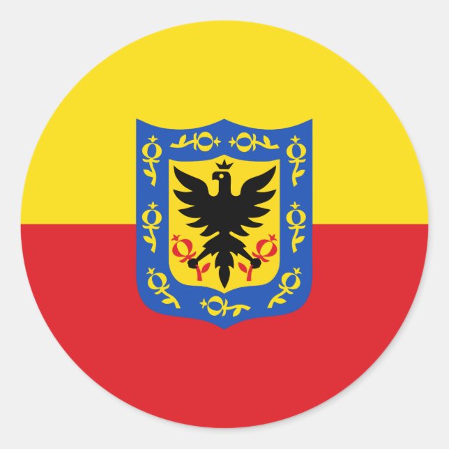bogota city flag classic round sticker (Front)