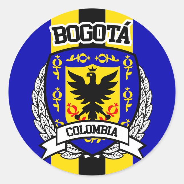 Bogotá Classic Round Sticker (Front)
