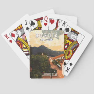 Bogota Colombia Illustration Travel Art Vintage Playing Cards