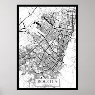 Bogotá Colombia Map Poster