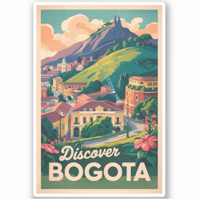 Bogota Colombia Travel Art Vintage (Front)