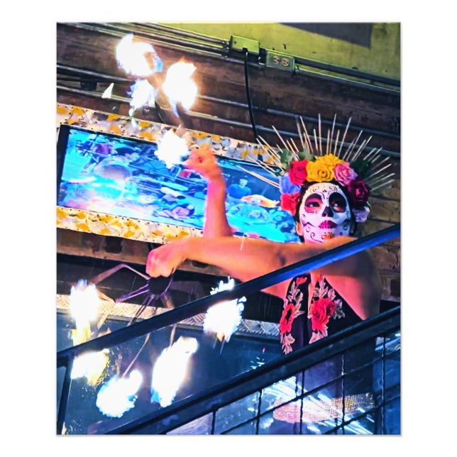 Bogotá Fire Dancer Photo Print (Front)