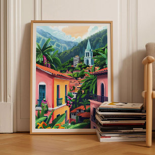 Bogota Print Colombia Illustration Bogota Travel