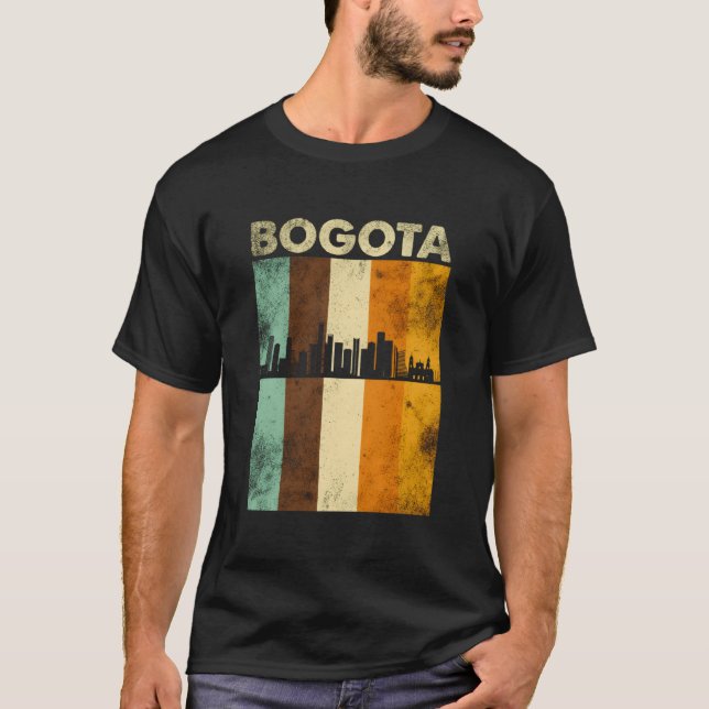 Bogota Skyline Colombia Colombian South America Fa T-Shirt (Front)