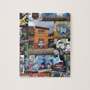 Bogota street art mural montage jigsaw puzzle