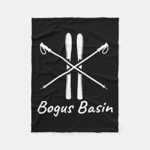 Bogus basin idaho ski skier skiing poles winter fleece blanket