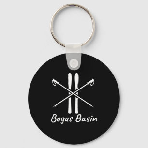 Bogus basin idaho ski skier skiing poles winter key ring
