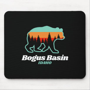 Bogus Basin Idaho Skiing Snowboarding Bear Mouse Pad