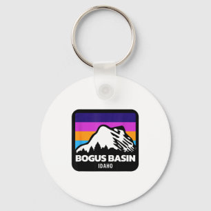 Bogus basin idaho skiing snowboarding mountains key ring