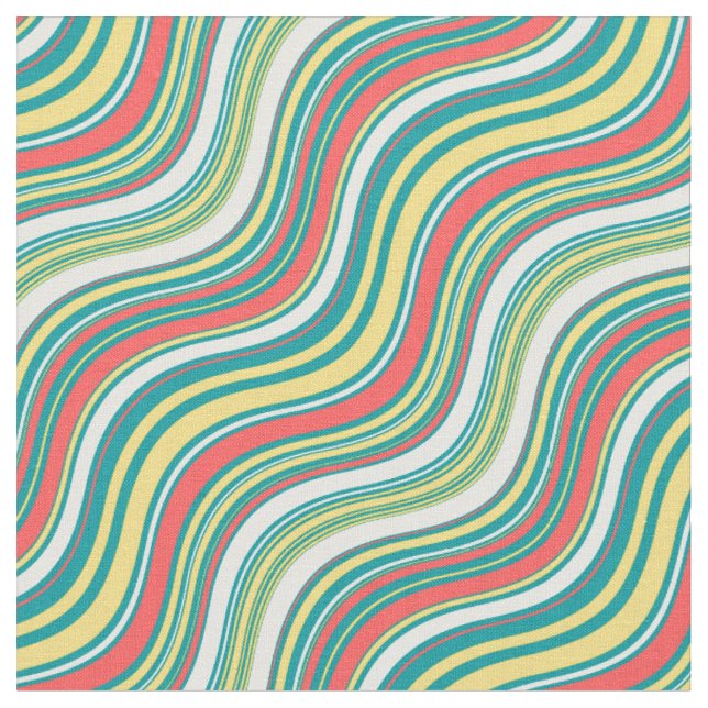 Bohemain pattern colourful modern weave blue red fabric (Close Up)