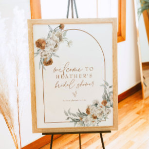 BOHEME Boho Terracotta Arch Bridal Shower Welcome Poster