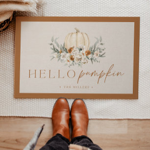 BOHEME Boho Terracotta Hello Pumpkin Fall Autumn Doormat