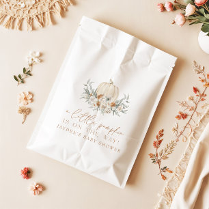 BOHEME Terracotta Floral Pumpkin Baby Shower Favour Bag