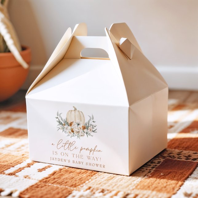 BOHEME Terracotta Floral Pumpkin Baby Shower Favour Box (Creator Uploaded)