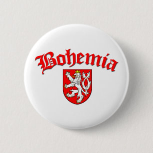 Bohemia Flag 1 (w/inscription) 6 Cm Round Badge