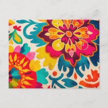 BOHEMIA postcard - vibrant boho-style design