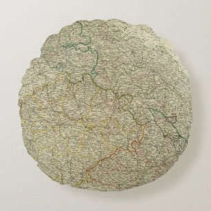 Bohemia, Silesia, Moravia, Lusatia Round Cushion