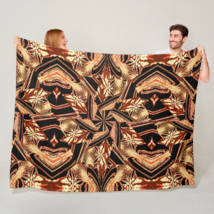 Bohemian A Pansy In The Garden Abstract Cosy Fleece Blanket