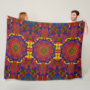 Bohemian Abstract A Jasmine In A Meadow Cosy Fleece Blanket