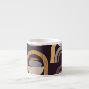Bohemian Abstract: Minimalist Vintage Charm. Espresso Cup