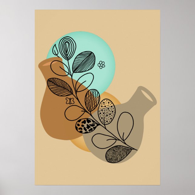 BOHEMIAN ABSTRACT MINIMALIST WITH ZENTANGLE POSTER (Front)