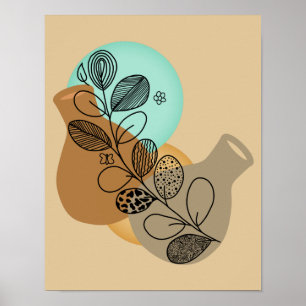 BOHEMIAN ABSTRACT MINIMALIST WITH ZENTANGLE POSTER