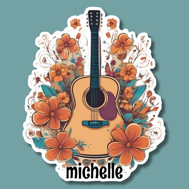 Bohemian Acoustic Guitar Monogram  (Creator Uploaded)