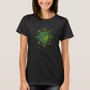 Bohemian Aesthetic Celestial Bodies Sun Moon Astro T-Shirt