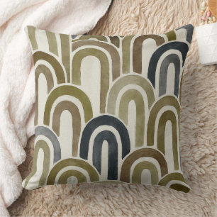 Bohemian arch fish scale painted pattern cushion