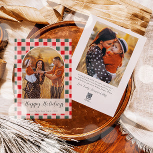 Bohemian Arch Script Christmas Holiday Photo Card 