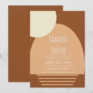Bohemian Arch & Shapes Geometrical Wedding Invitation