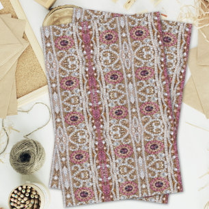 bohemian art deco fashion wine red burgundy tissue paper