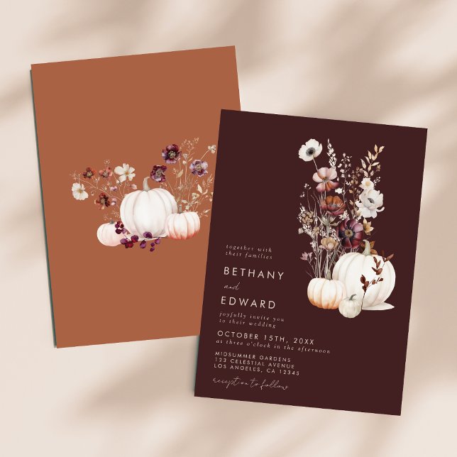 Bohemian Autumn Wedding Invitation (Creator Uploaded)